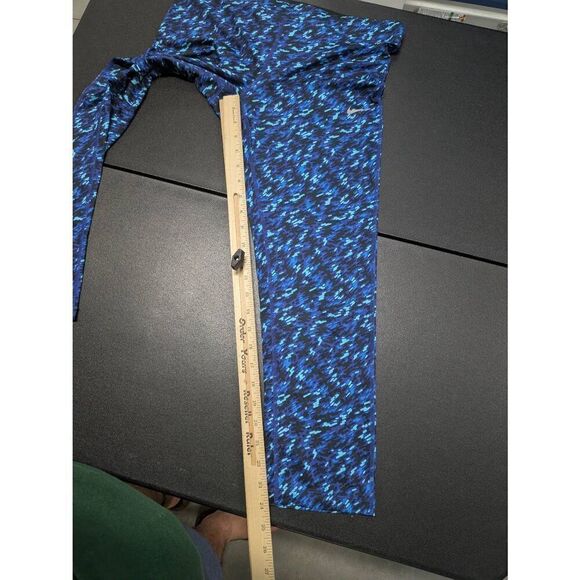 Nike Dri Fit Printed Training Cropped Leggings Blue Women’s Size - Picture 9 of 12